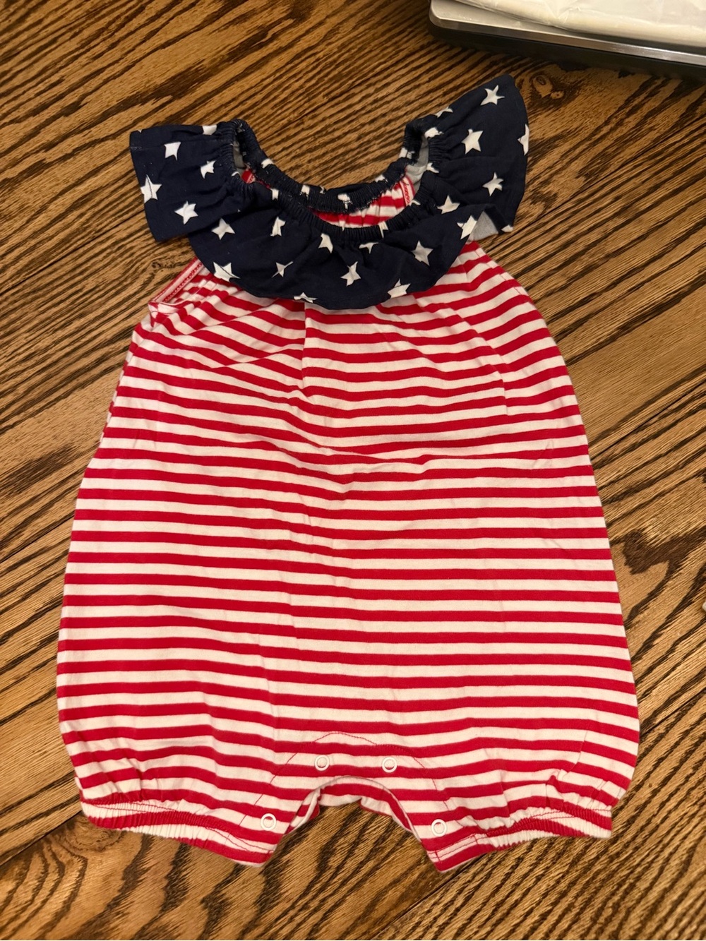 The Children's Place Baby Girl Stars and Stripes Romper Size 12-18 Months